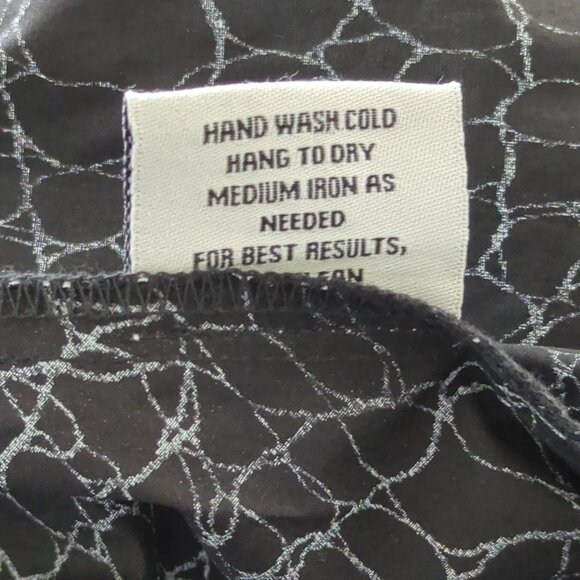 Snapdragon & Twig long sleeve black white‎ button front Women's Blouse size S - Picture 16 of 16